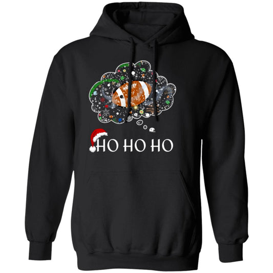 Ho Ho Ho Christmas Football Hoodie | G185 Pullover Hoodie