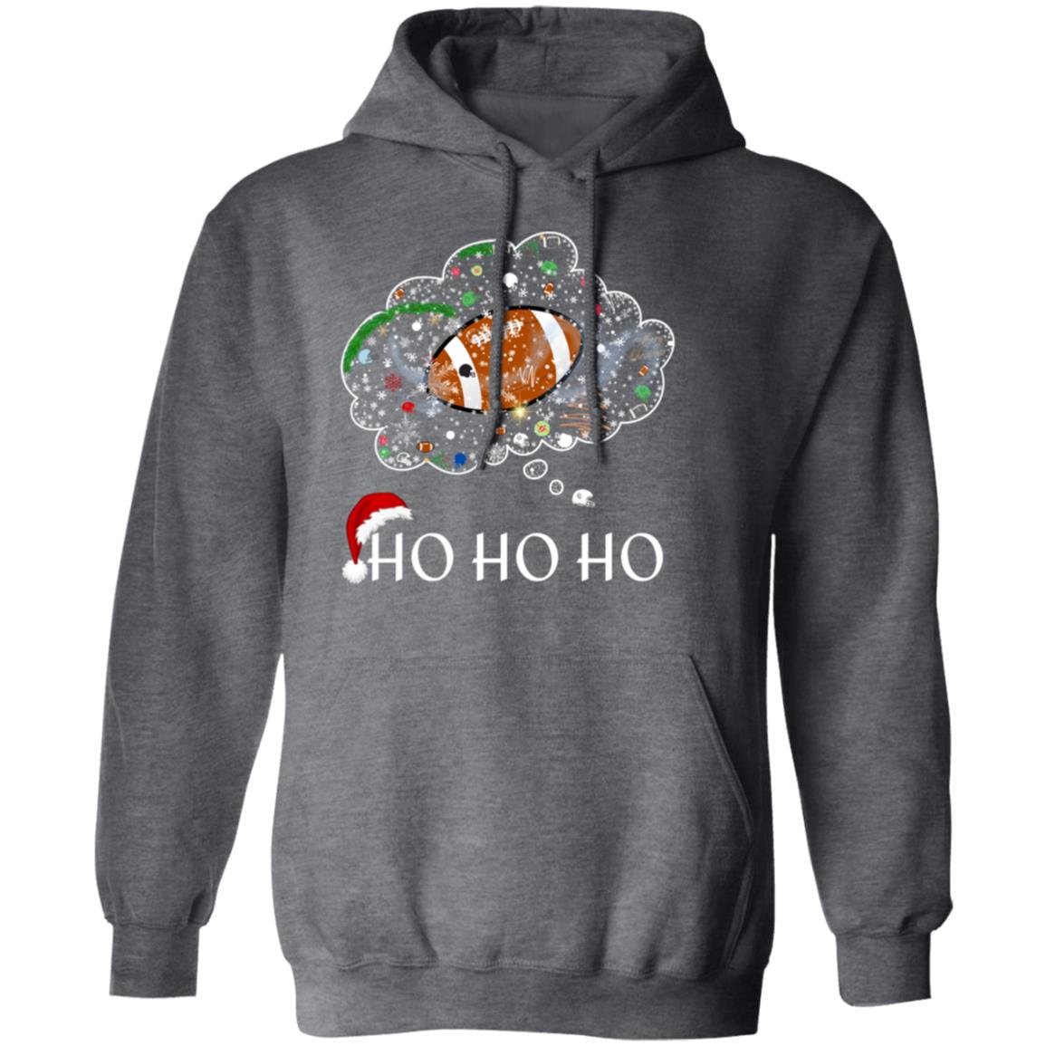 Ho Ho Ho Christmas Football Hoodie | G185 Pullover Hoodie