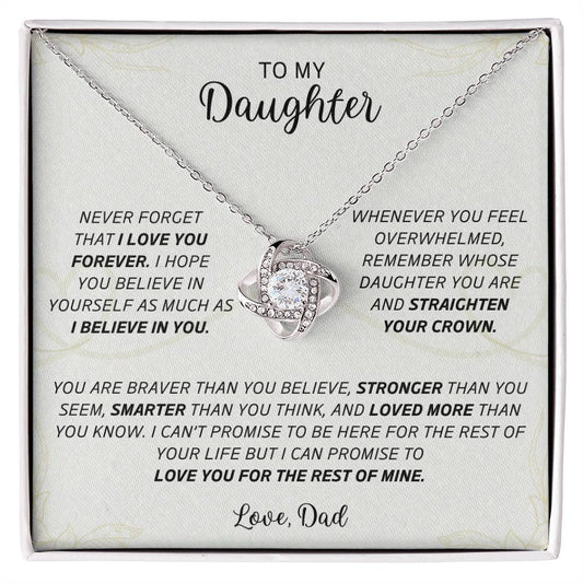 To My Daughter Love Knot Necklace | MC-DT008